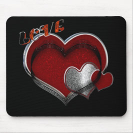 Heart Magic Black Muismat