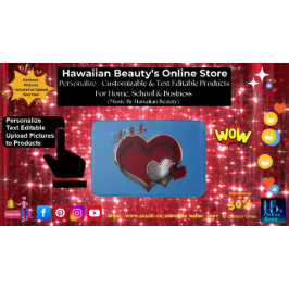 Heart Magic Blue Large Bath Mat