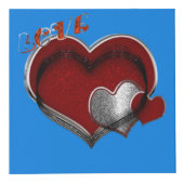 Heart Magic Blue Photo Cube Kubus (Voorkant)