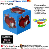 Heart Magic Blue Photo Cube Kubus