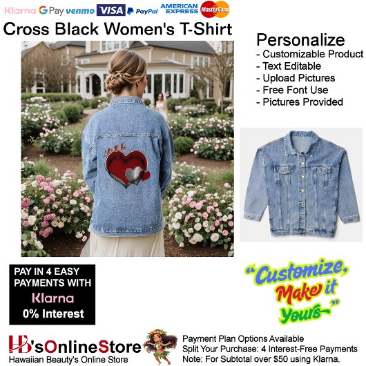 Heart Magic Dames Denim Jasje Volwassene 2X Jacket