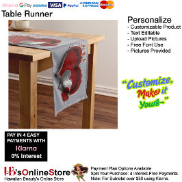 Heart Magic Grey Tafelloper Huishoudlinnen