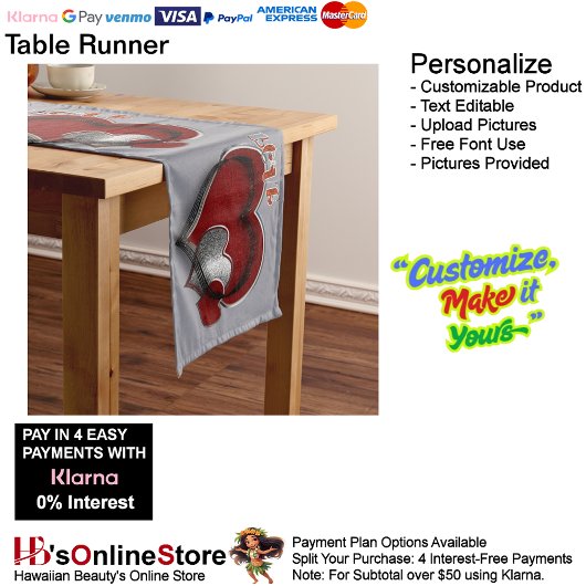 Heart Magic Grey Tafelloper Huishoudlinnen