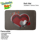 Heart Magic Love Bath Mat with a Brown Background