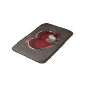 Heart Magic Love Bath Mat with a Brown Background (Gekanteld)