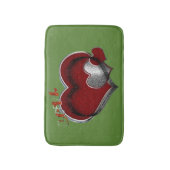 Heart Magic Love Bath Mat with a Green Background (Voorkant Verticaal)