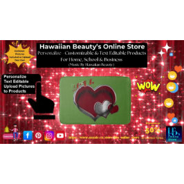 Heart Magic Love Bath Mat with a Green Background