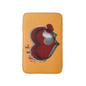 Heart Magic Love Bath Mat with a Orange Background (Voorkant Verticaal)