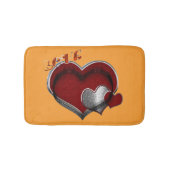 Heart Magic Love Bath Mat with a Orange Background (Voorkant)
