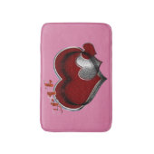 Heart Magic Love Bath Mat with a Pink Background (Voorkant Verticaal)