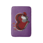 Heart Magic Love Bath Mat with a Purple Background (Voorkant Verticaal)