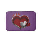 Heart Magic Love Bath Mat with a Purple Background (Voorkant)