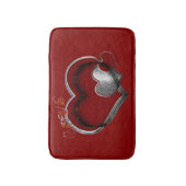Heart Magic Love Bath Mat with a Red Background (Voorkant Verticaal)