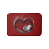 Heart Magic Love Bath Mat with a Red Background (Voorkant)