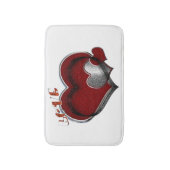 Heart Magic Love Bath Mat with a White Background (Voorkant Verticaal)