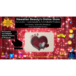 Heart Magic Love Bath Mat with Yellow Background