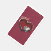 Heart Magic Maroon Paper Napkin Guest Towel  Servet (Hoek)