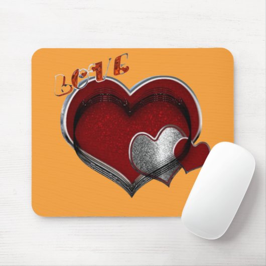 Heart Magic Oranje Muismat (Met muis)