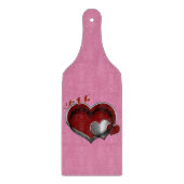 Heart Magic Pink Glass snijplank peddel (Voorkant)