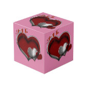 Heart Magic Pink Photo Cube Kubus (Voorkant hoekig)