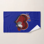 Heart Magic Royal Blauwe Badkamer Handdoek Set (Handdoek)