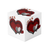 Heart Magic White Photo Cube Kubus (Voorkant hoekig)