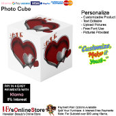 Heart Magic White Photo Cube Kubus