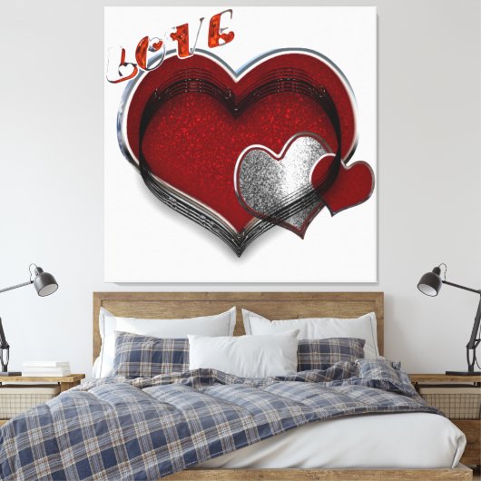 Heart Magic Wrapped Canvas (Insitu (Slaapkamer))