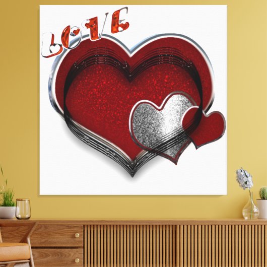 Heart Magic Wrapped Canvas (Insitu (Woonkamer))