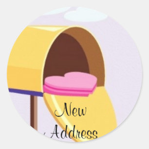Heart Mailbox Ronde Sticker
