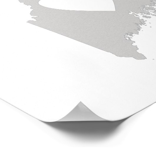 Heart Maine state silhouette Poster (Hoek)