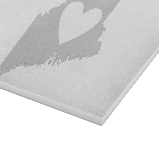 Heart Maine state silhouette Snijplank (Hoek)