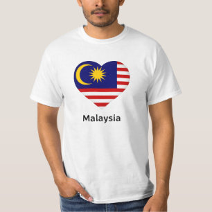 Heart - Maleisië - vlag T-shirt