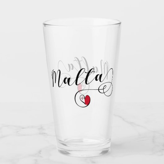 Heart Malta Flag, Maltees Glas (Voorkant)