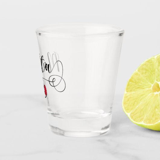Heart Malta Flag, Maltees Shot Glas (Rechts)