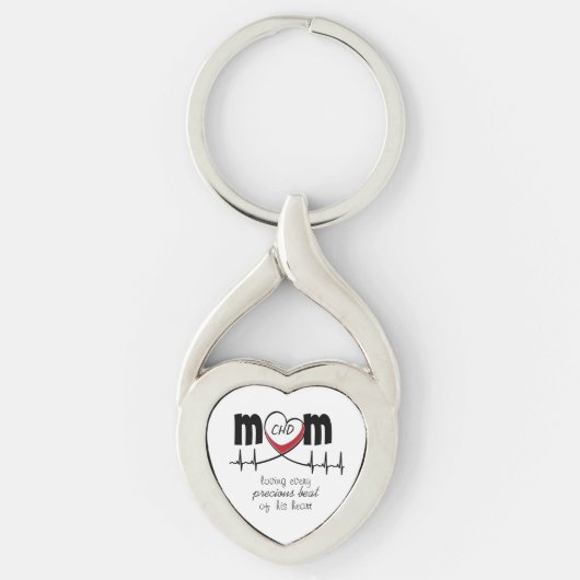 Heart Mam CHD Metal Sleutelhanger (Voorkant)