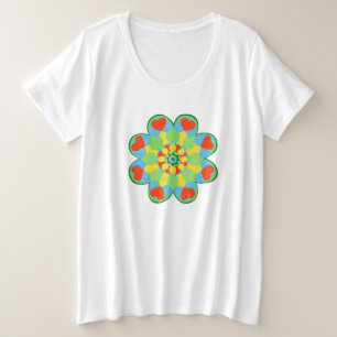 Heart Mandala Grote Maat T-shirt