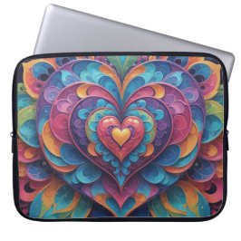 Heart Mandala Laptop Sleeve
