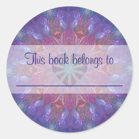 Heart Mandala Ronde Sticker (Voorkant)