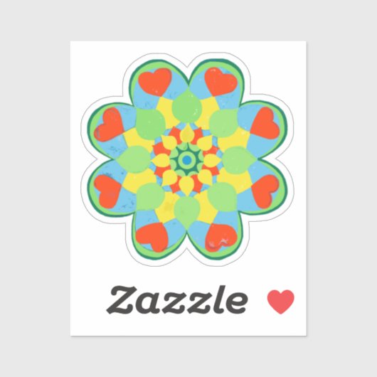 Heart Mandala Sticker (Vel)