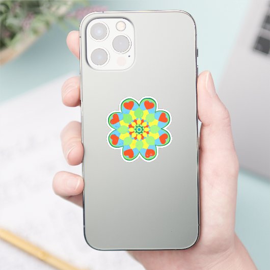 Heart Mandala Sticker (Telefoon)