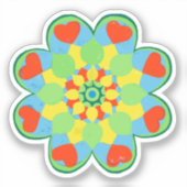 Heart Mandala Sticker (Voorkant)