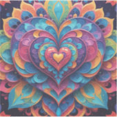 Heart Mandala Sticker (Voorkant)
