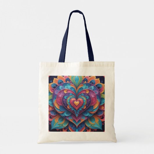 Heart Mandala Tote Bag (Achterkant)