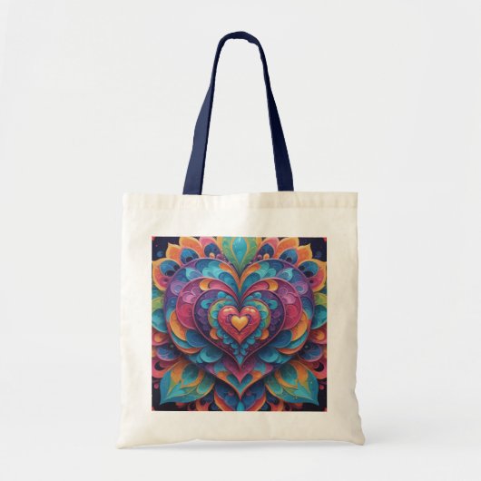 Heart Mandala Tote Bag (Voorkant)
