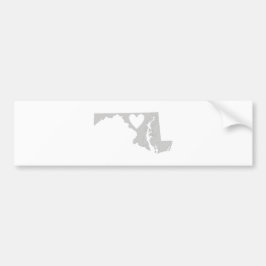 Heart Maryland staatssilhouette Bumpersticker