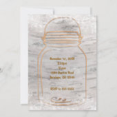 Heart Mason Jar & Lights Birch Sweet 16 Uitnodigin Kaart (Achterkant)
