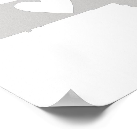 Heart Massachusetts state silhouette Poster (Hoek)