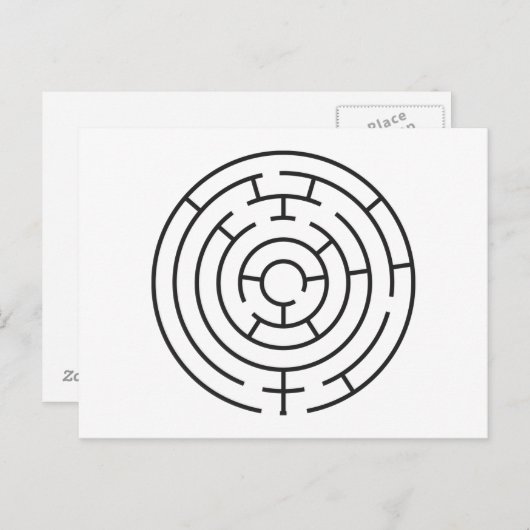 Heart Maze Briefkaart (Voorkant / Achterkant)