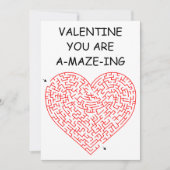 Heart Maze - Valentijnsdag Card (Flat) Kaart (Voorkant)